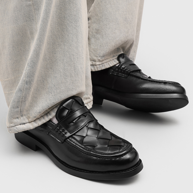 Men handmade woven penny loafe - đánh giá và giá Men Formal Wear In Summer