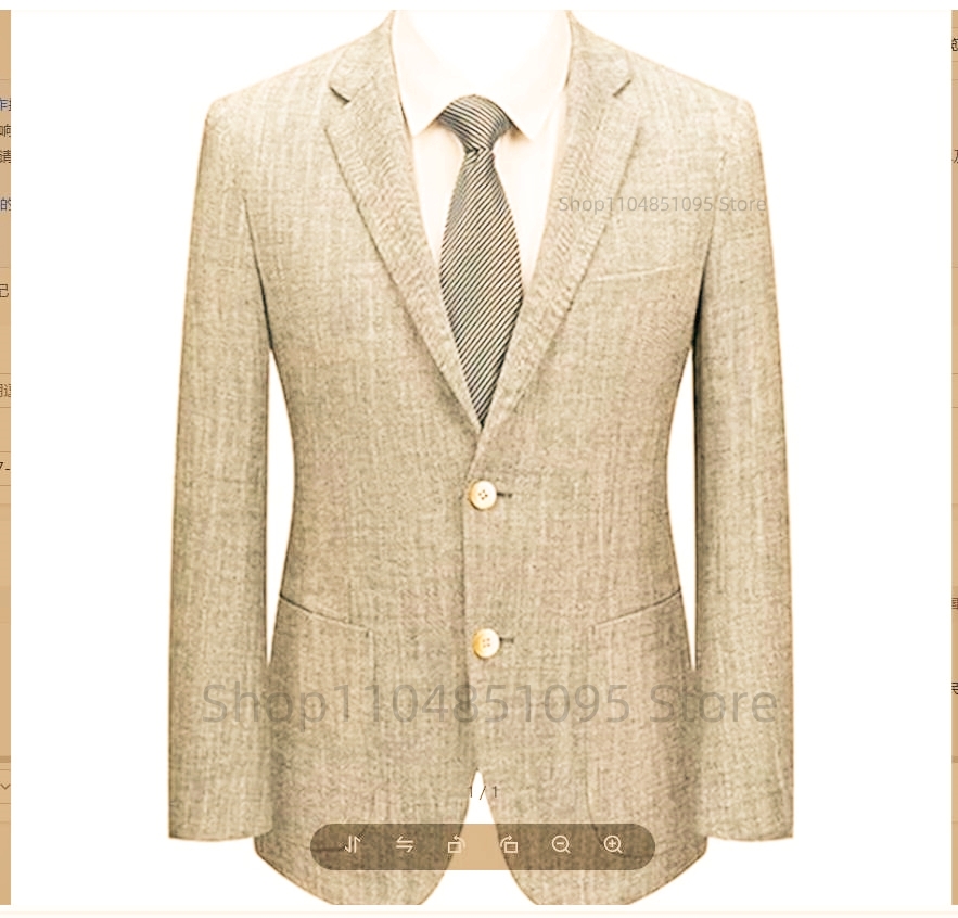 Men's Slim Fit Linen Suit Blaz - đánh giá và giá Men Formal Wear In Summer