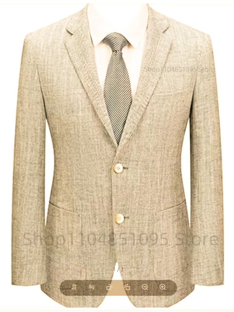 Men's Slim Fit Linen Suit Blaz - đánh giá và giá Men Formal Wear In Summer