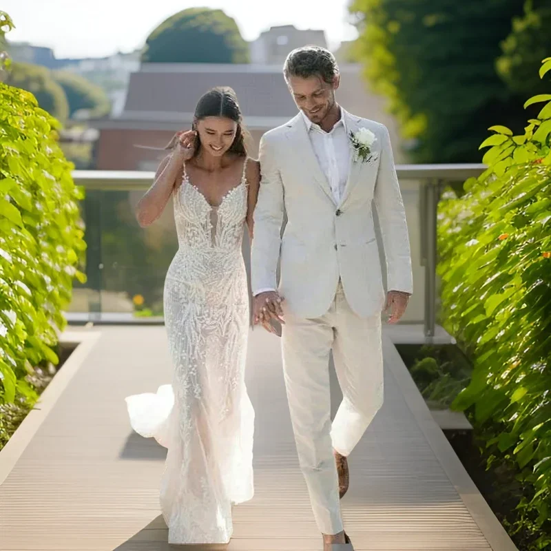 Linen Wedding Tuxedo For Men S - đánh giá và giá Men Formal Wear In Summer
